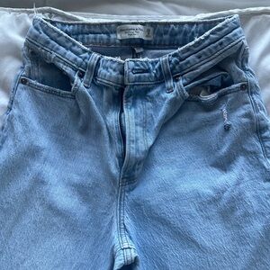 Abercrombie & Fitch Women’s Relaxed Fit Jeans in Light Blue